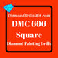 DMC 606 SQUARE 5D Diamond Painting Drills Beads DMC 606 