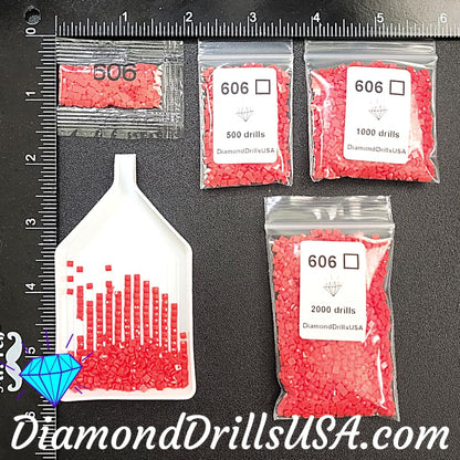 DMC 606 SQUARE 5D Diamond Painting Drills Beads DMC 606 