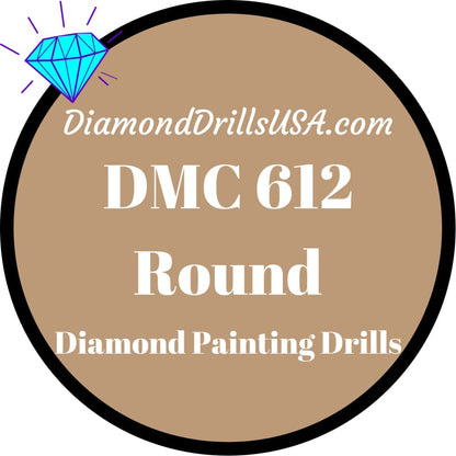 DMC 612 ROUND 5D Diamond Painting Drills Beads DMC 612 Light