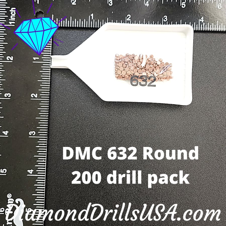 DMC 632 ROUND 5D Diamond Painting Drills Beads DMC 632 Ultra