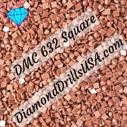 DMC 632 SQUARE 5D Diamond Painting Drills Beads DMC 632 