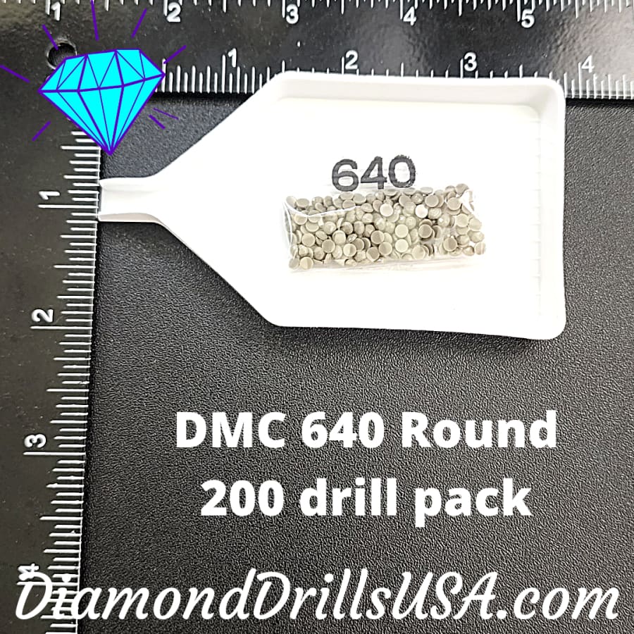 DMC 640 ROUND 5D Diamond Painting Drills Beads DMC 640 Very 