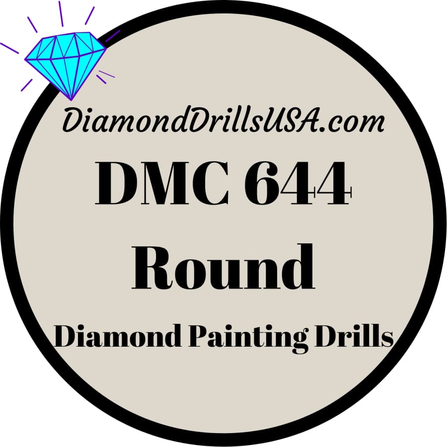 DMC 644 ROUND 5D Diamond Painting Drills Beads DMC 644 