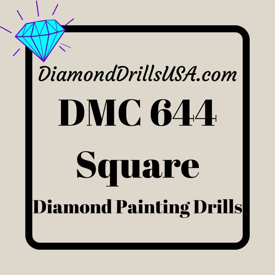 DMC 644 SQUARE 5D Diamond Painting Drills Beads DMC 644 