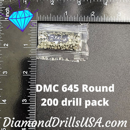 DMC 645 ROUND 5D Diamond Painting Drills Beads DMC 645 Very 