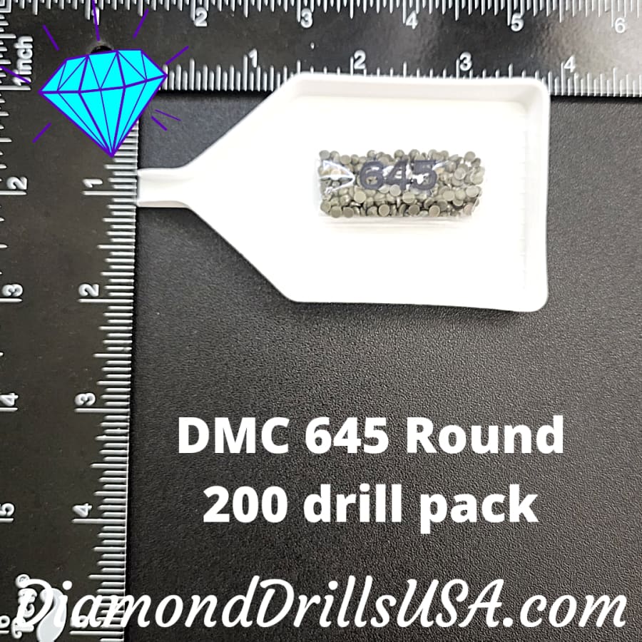 DMC 645 ROUND 5D Diamond Painting Drills Beads DMC 645 Very 
