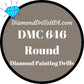 DMC 646 ROUND 5D Diamond Painting Drills Beads DMC 646 Dark 