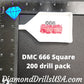 DMC 666 SQUARE 5D Diamond Painting Drills Beads DMC 666 