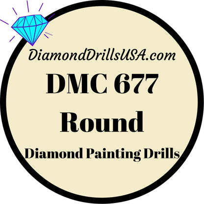 DMC 677 ROUND 5D Diamond Painting Drills Beads DMC 677 Very 