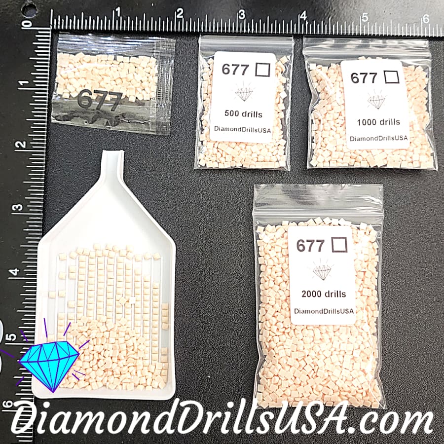 DMC 677 SQUARE 5D Diamond Painting Drills Beads DMC 677 Very