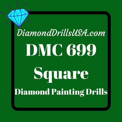 DMC 699 SQUARE 5D Diamond Painting Drills Beads DMC 699 