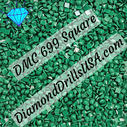 DMC 699 SQUARE 5D Diamond Painting Drills Beads DMC 699 
