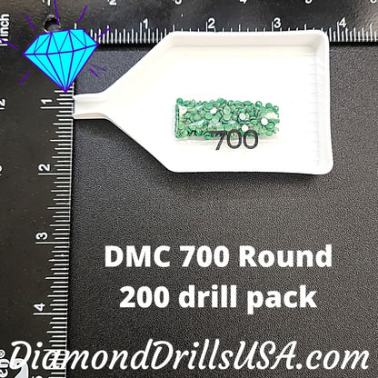 DMC 700 ROUND 5D Diamond Painting Drills Beads DMC 700 
