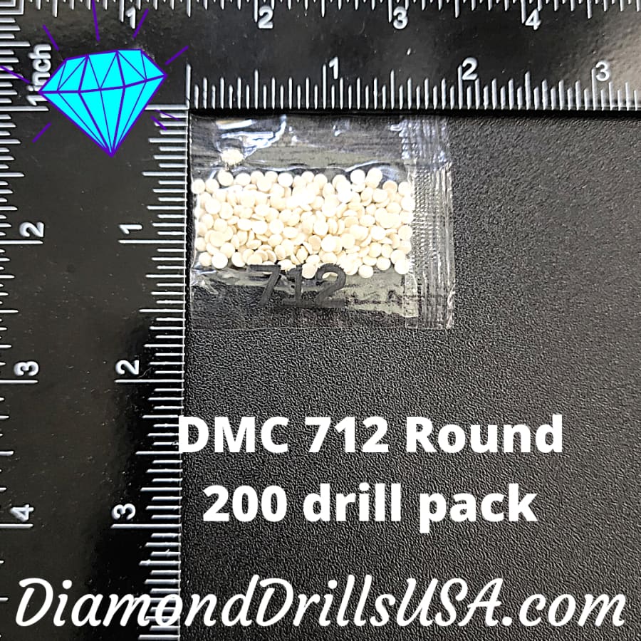 DMC 712 ROUND 5D Diamond Painting Drills Beads DMC 712 Cream