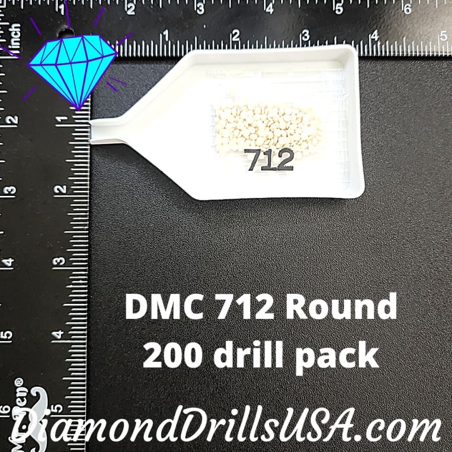 DMC 712 ROUND 5D Diamond Painting Drills Beads DMC 712 Cream