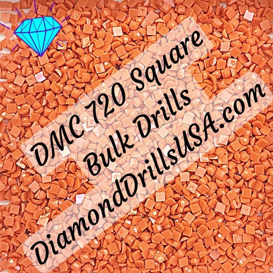 DMC 720 SQUARE 5D Diamond Painting Drills Beads DMC 720 Dark