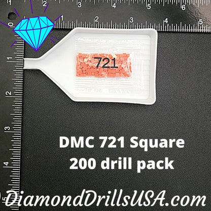 DMC 721 SQUARE 5D Diamond Painting Drills Beads DMC 721 