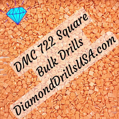DMC 722 SQUARE 5D Diamond Painting Drills Beads DMC 722 