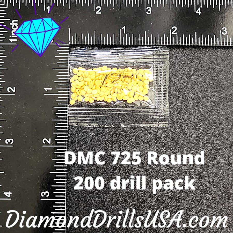 DMC 725 ROUND 5D Diamond Painting Drills Beads DMC 725 