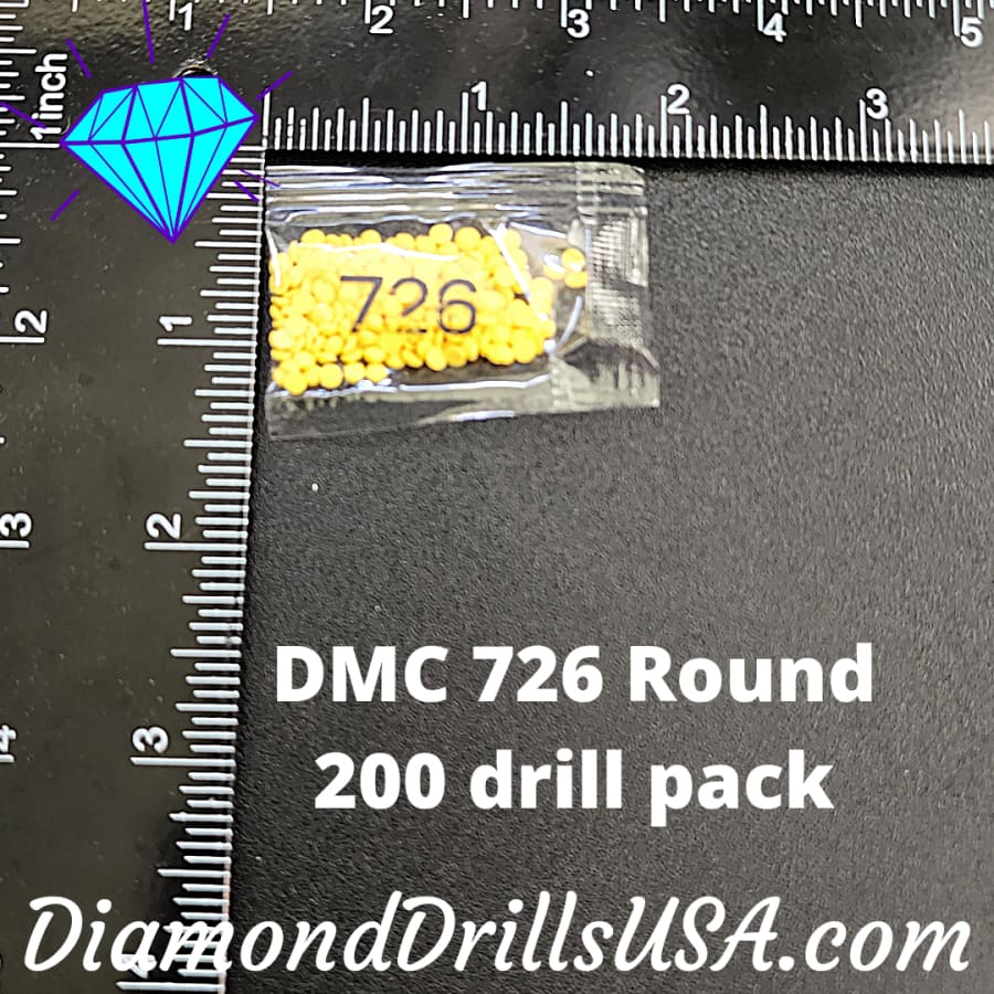 DMC 726 ROUND 5D Diamond Painting Drills Beads DMC 726 Light
