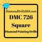 DMC 726 SQUARE 5D Diamond Painting Drills Beads DMC 726 