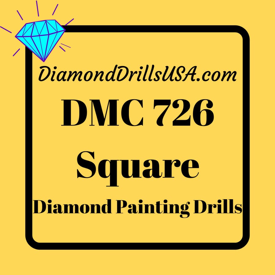 DMC 726 SQUARE 5D Diamond Painting Drills Beads DMC 726 