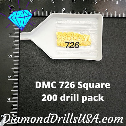 DMC 726 SQUARE 5D Diamond Painting Drills Beads DMC 726 