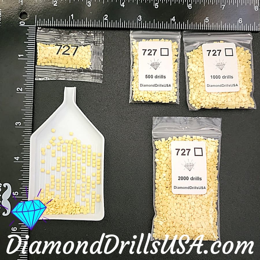 DMC 727 SQUARE 5D Diamond Painting Drills Beads DMC 727 Very