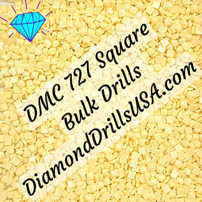 DMC 727 SQUARE 5D Diamond Painting Drills Beads DMC 727 Very