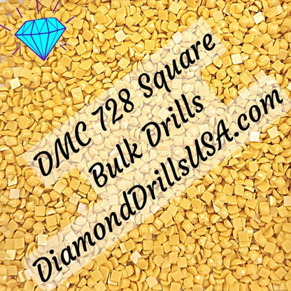 DMC 728 SQUARE 5D Diamond Painting Drills Beads DMC 728 