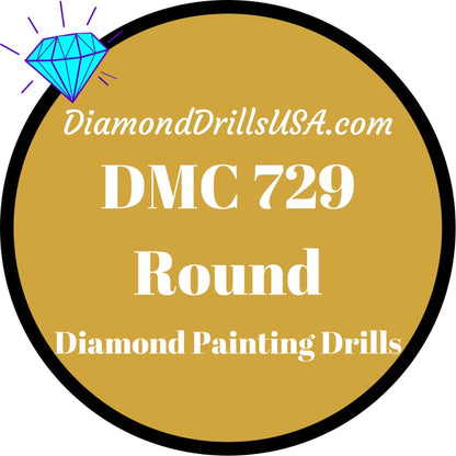 DMC 729 ROUND 5D Diamond Painting Drills DMC 729 Medium Old 