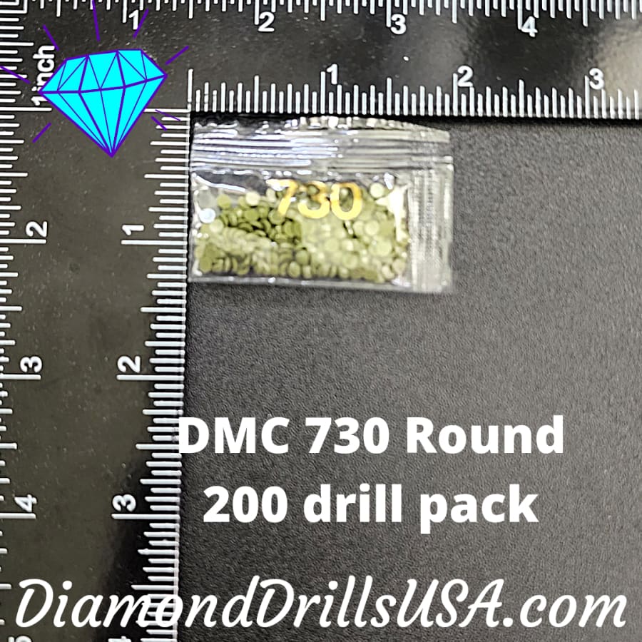 DMC 730 ROUND 5D Diamond Painting Drills Beads DMC 730 Very 