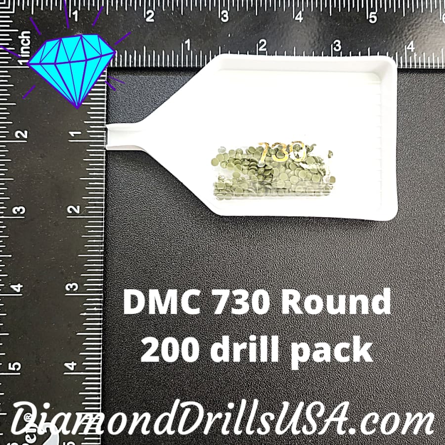 DMC 730 ROUND 5D Diamond Painting Drills Beads DMC 730 Very 
