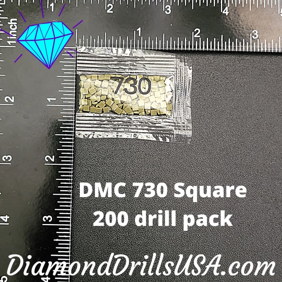 DMC 730 SQUARE 5D Diamond Painting Drills Beads DMC 730 Very