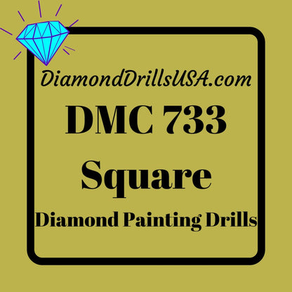 DMC 733 SQUARE 5D Diamond Painting Drills Beads DMC 733 