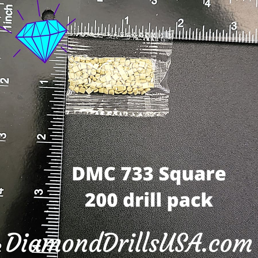 DMC 733 SQUARE 5D Diamond Painting Drills Beads DMC 733 