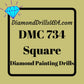 DMC 734 SQUARE 5D Diamond Painting Drills DMC 734 Light 