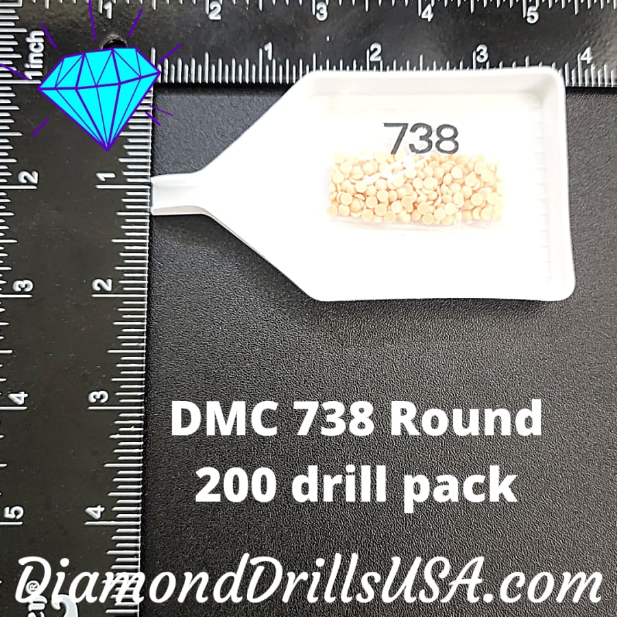 DMC 738 ROUND 5D Diamond Painting Drills Beads DMC 738 Very 