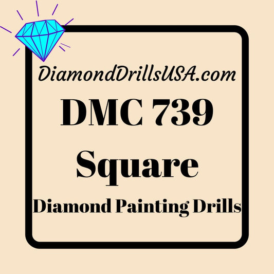 DMC 739 SQUARE 5D Diamond Painting Drills Beads DMC 739 
