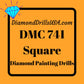 DMC 741 SQUARE 5D Diamond Painting Drills Beads DMC 741 
