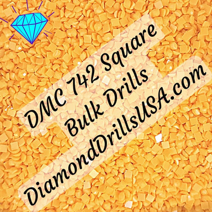 DMC 742 SQUARE 5D Diamond Painting Drills Beads DMC 742 