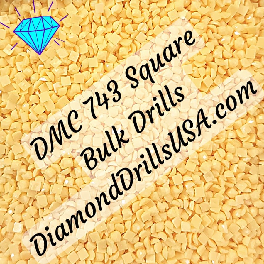 DMC 743 SQUARE 5D Diamond Painting Drills Beads DMC 743 Pale