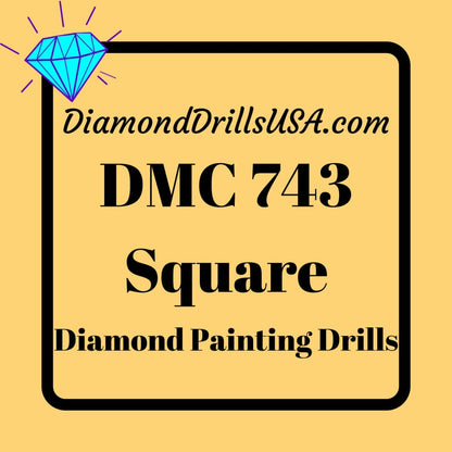 DMC 743 SQUARE 5D Diamond Painting Drills Beads DMC 743 Pale