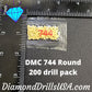 DMC 744 ROUND 5D Diamond Painting Drills DMC Beads 744 Pale 