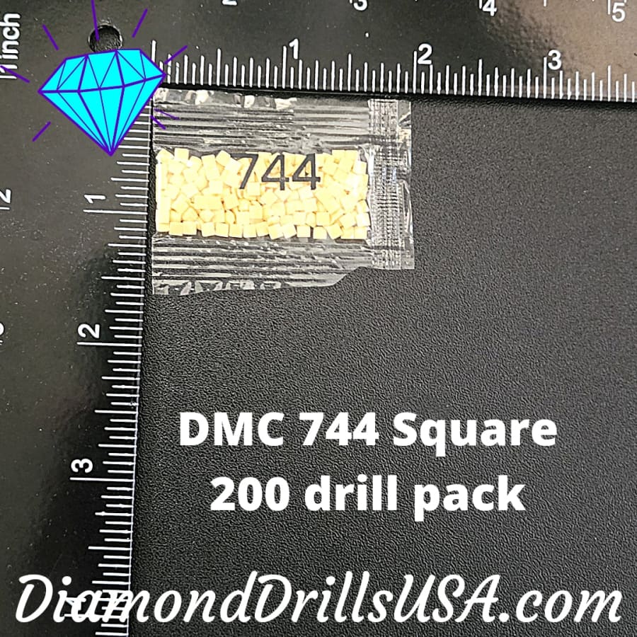 DMC 744 SQUARE 5D Diamond Painting Drills DMC Beads 744 Pale