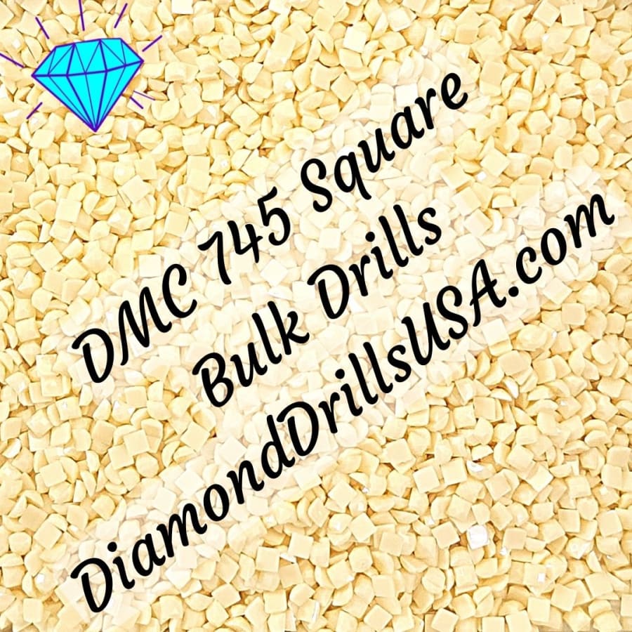 DMC 745 SQUARE 5D Diamond Painting Drills Beads DMC 745 