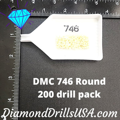 DMC 746 ROUND 5d Diamond Painting Drills Beads DMC 746 Off 