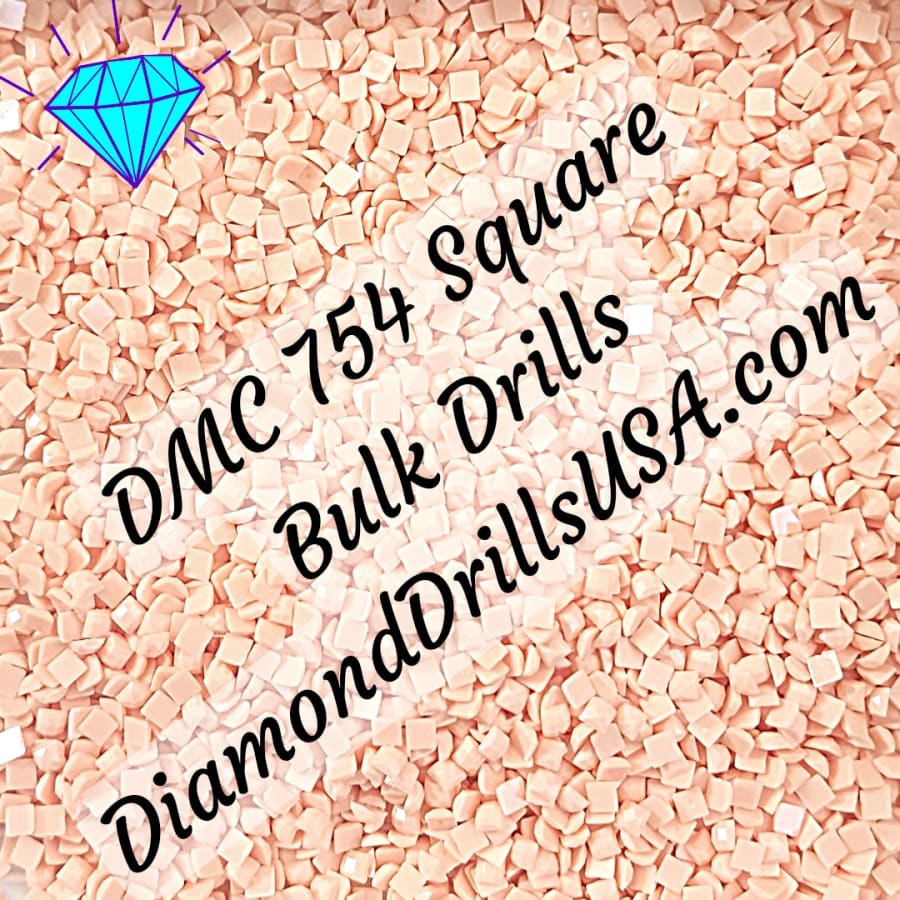 DMC 754 SQUARE 5D Diamond Painting Drills Beads DMC 754 