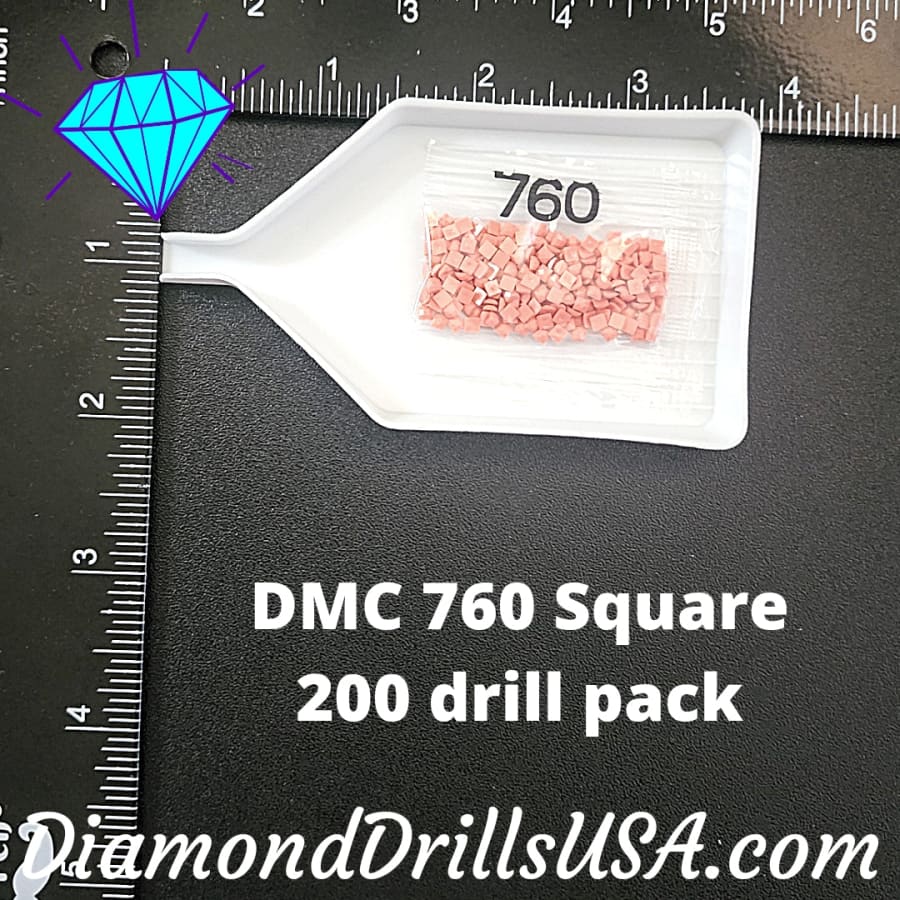 DMC 760 SQUARE 5D Diamond Painting Drills Beads DMC 760 