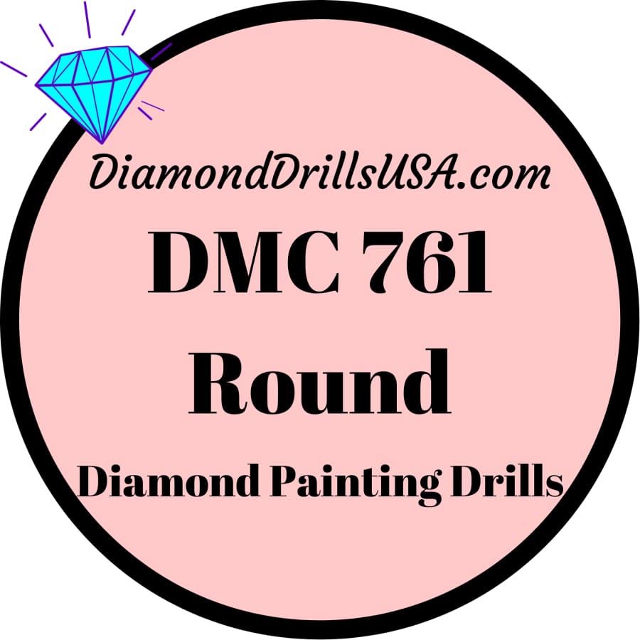 DMC 761 ROUND 5D Diamond Painting Drills Beads DMC 761 Light